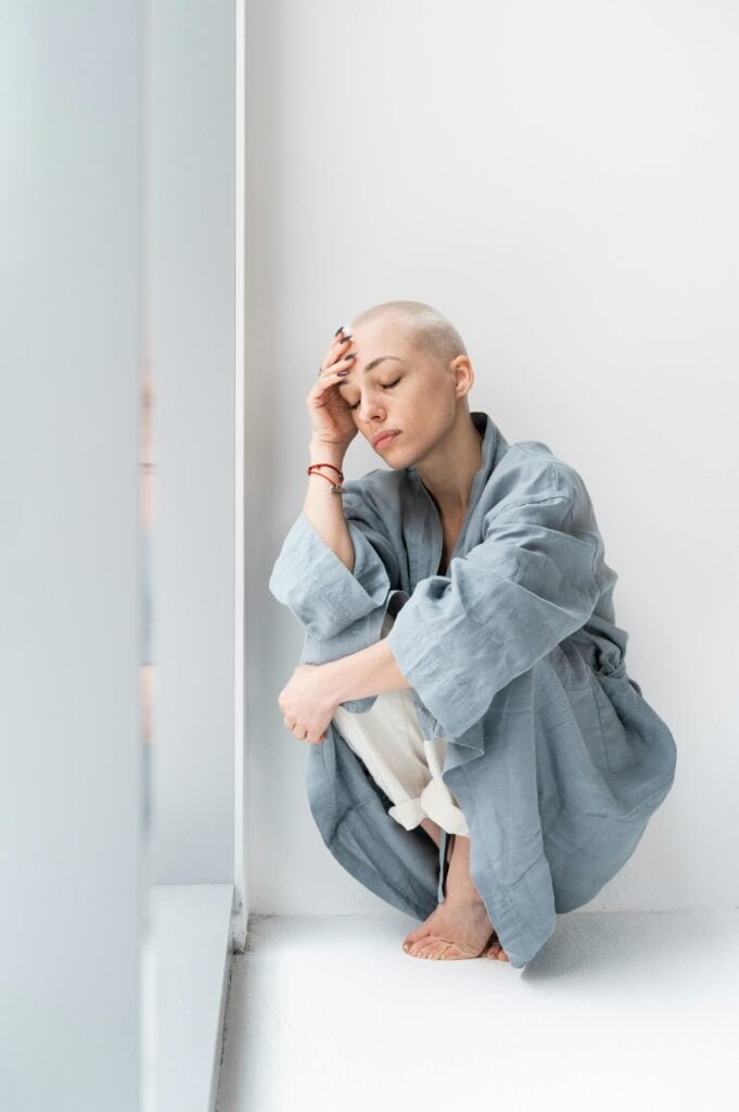 A sad girl because of abandonment