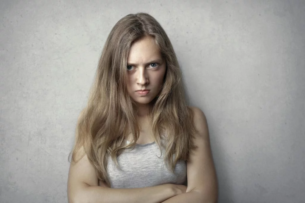 An angry young girl