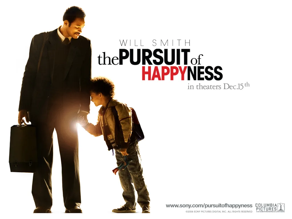 Poster for the movie  called Pursuit of Happyness